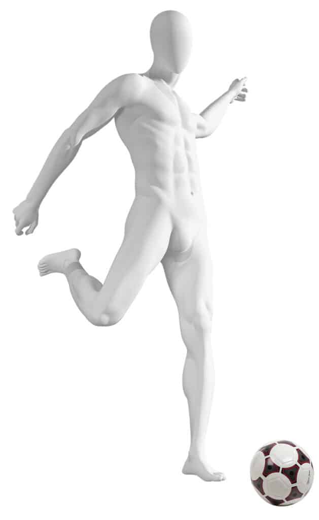 Male Sculpted Mannequin Kicking Pose