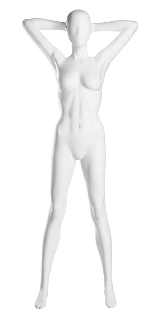 Egg Head White Female Mannequin