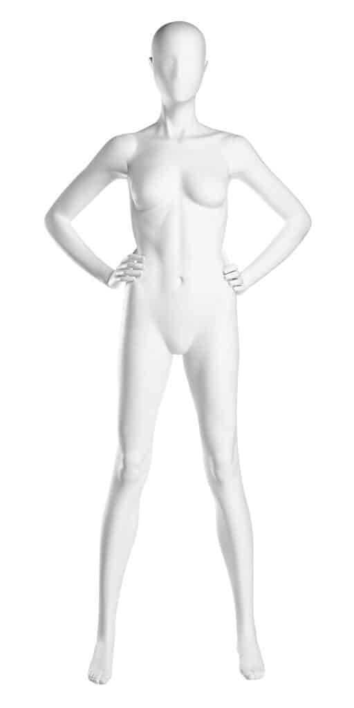 Egg Head White Female Mannequin